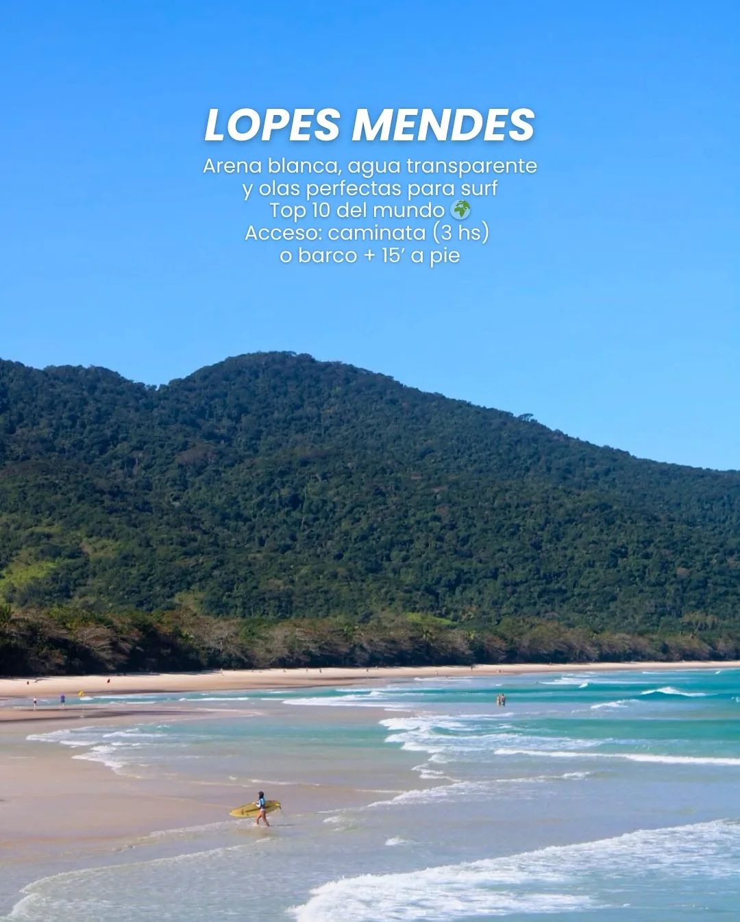 Lopes Mendes ida y vuelta — barco + trilha